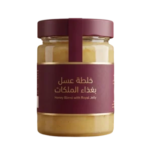 عسل مع غذاء ملكات النحل